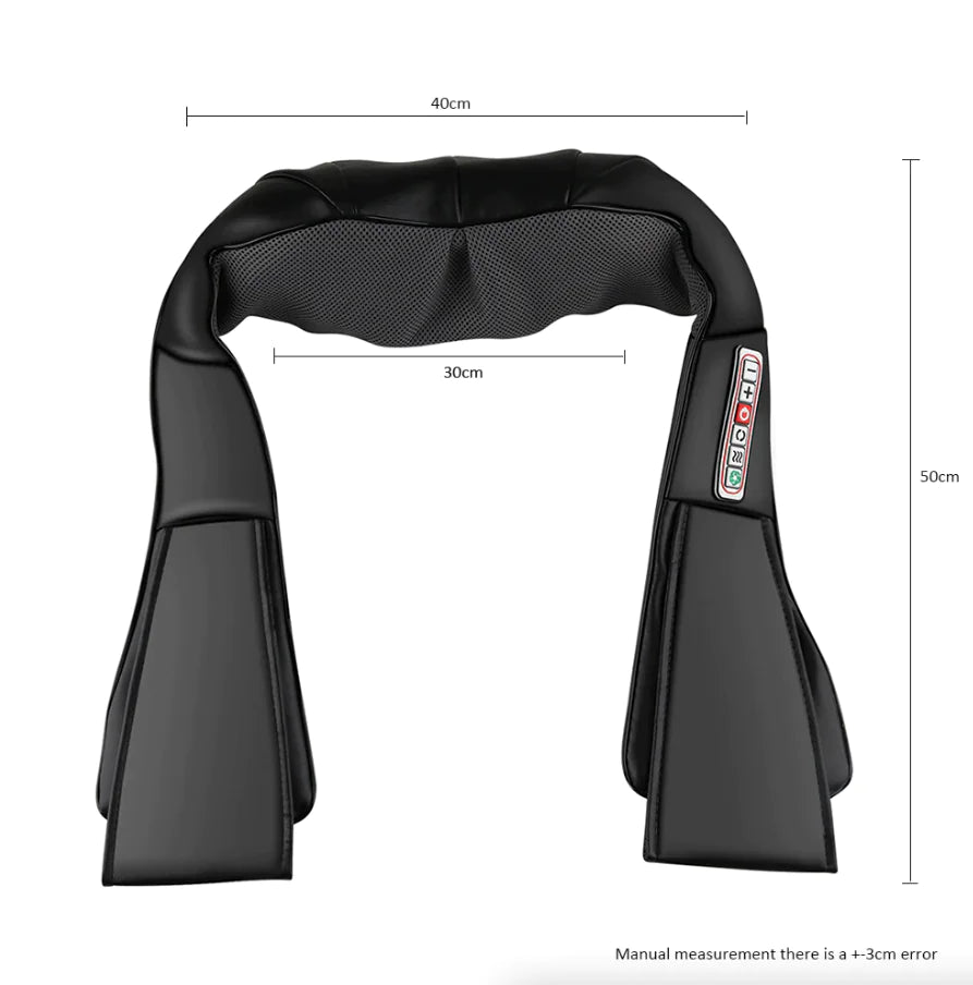 NovaRelief Back Neck and Shoulder Massager with Heat Deep Tissue 3D Kneading Pillow